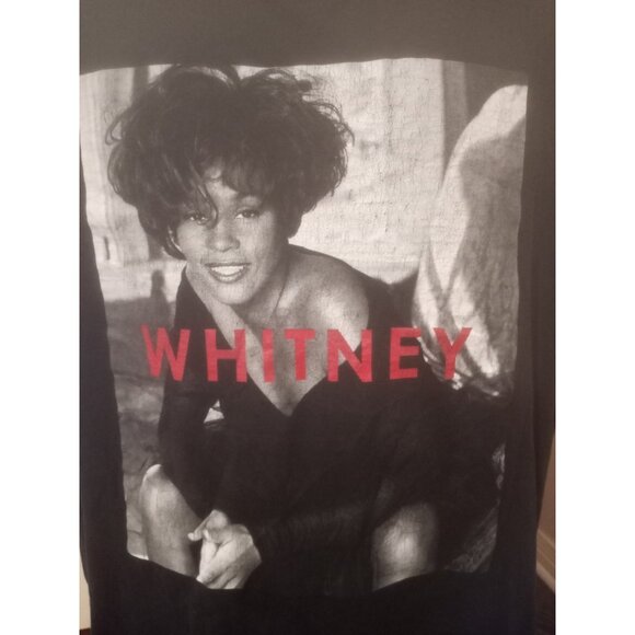 VINTAGE Whitney Houston Black Graphic T-Shirt Men's Size 2XL - Picture 2 of 8